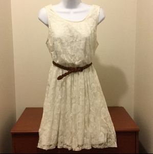 Bailey Girl White Dress with Belt | XL